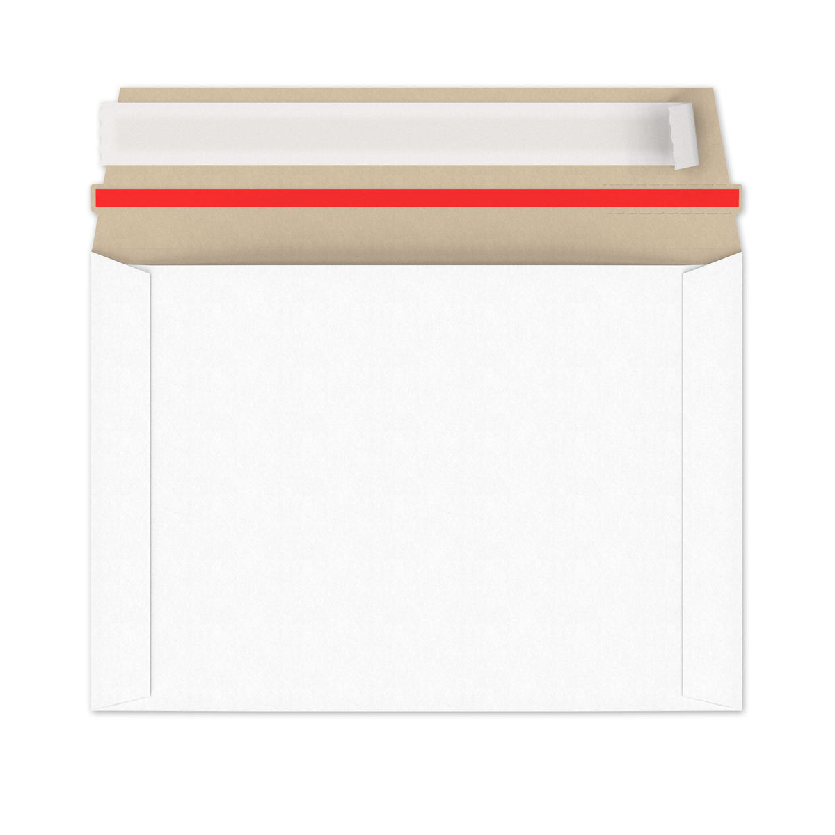Enveloppes blanches en carton rigide