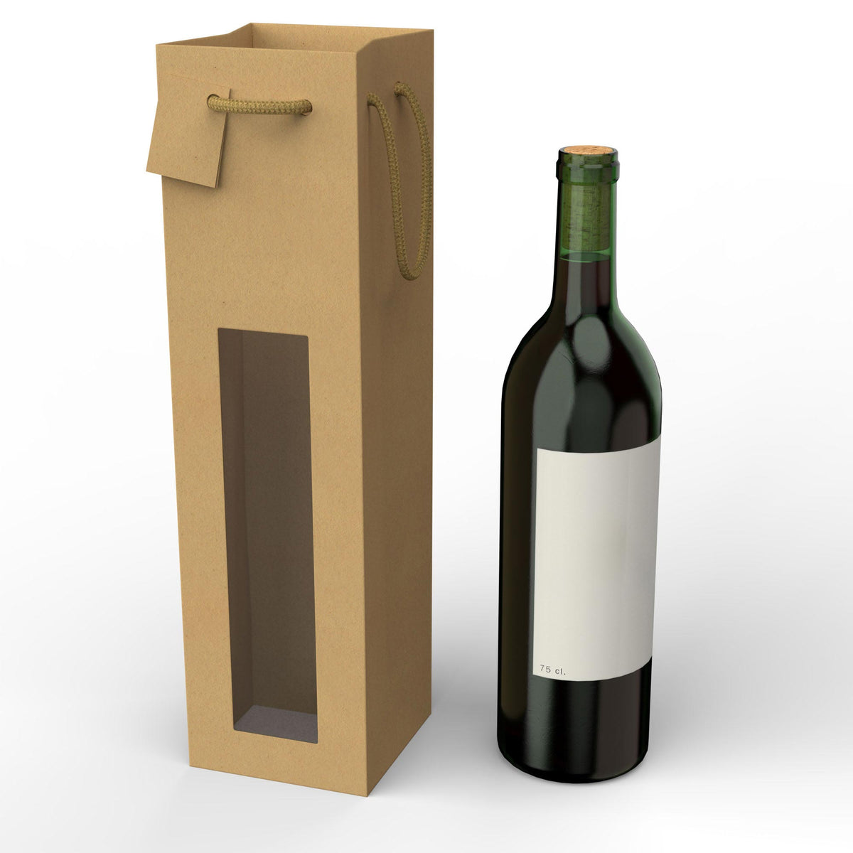 Sacs kraft pour bouteilles de vin (75 cl.)