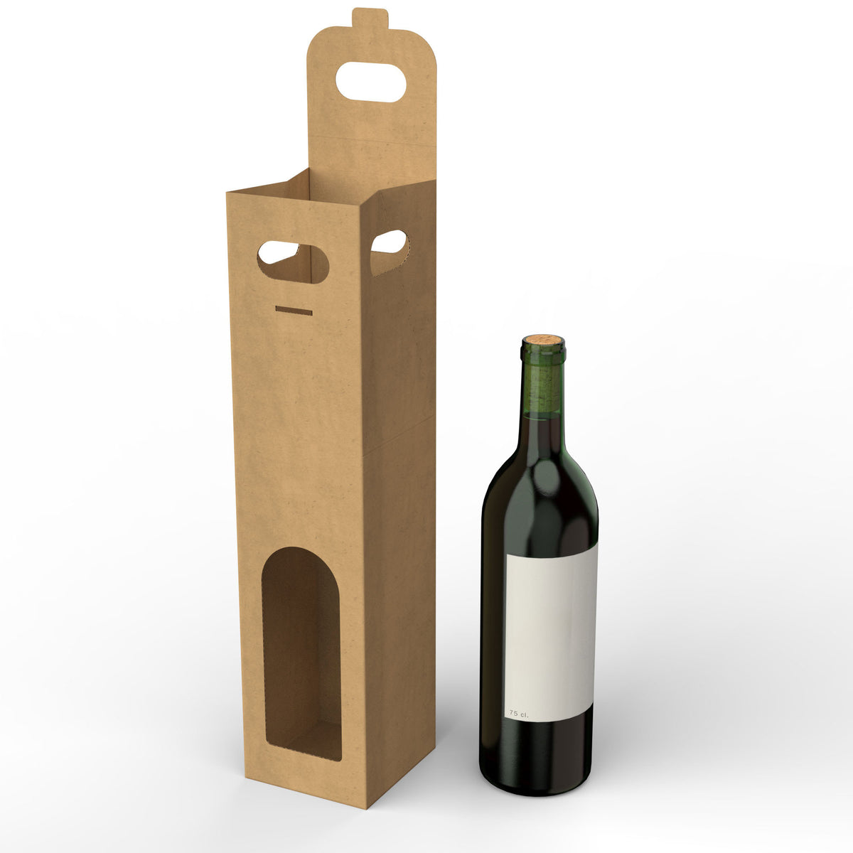 Boîte carton pour bouteille de vin (75 cl.)