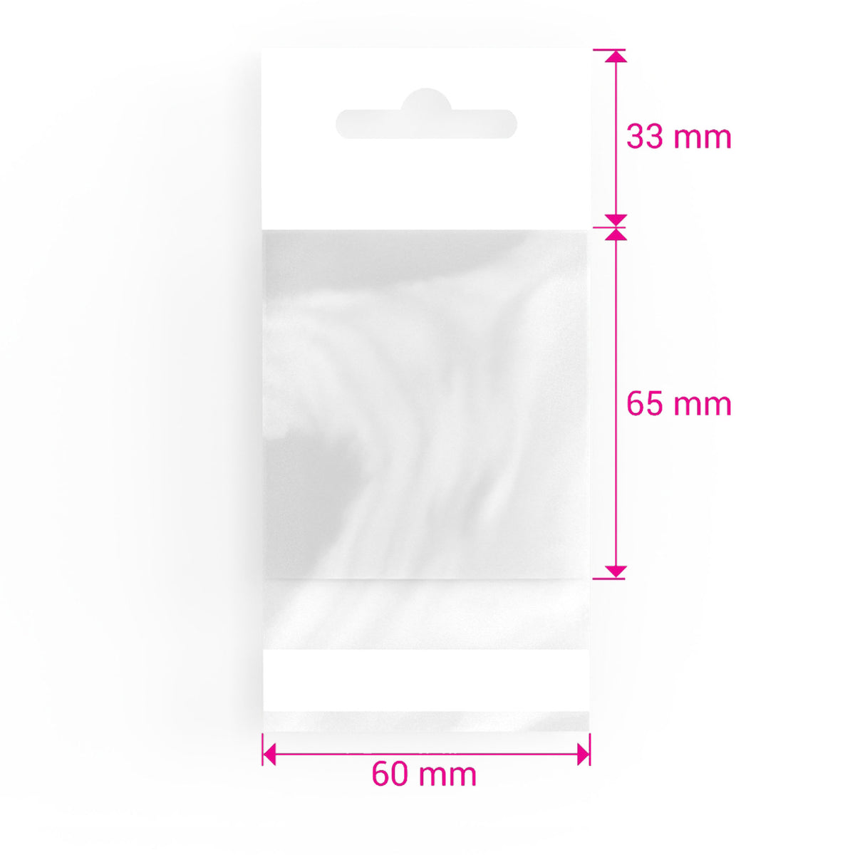 Sacs en cellophane avec en-tête (OPP)