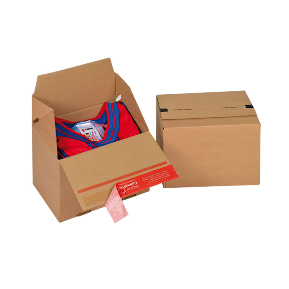 Boîtes en carton avec fermeture autocollante pour les envois