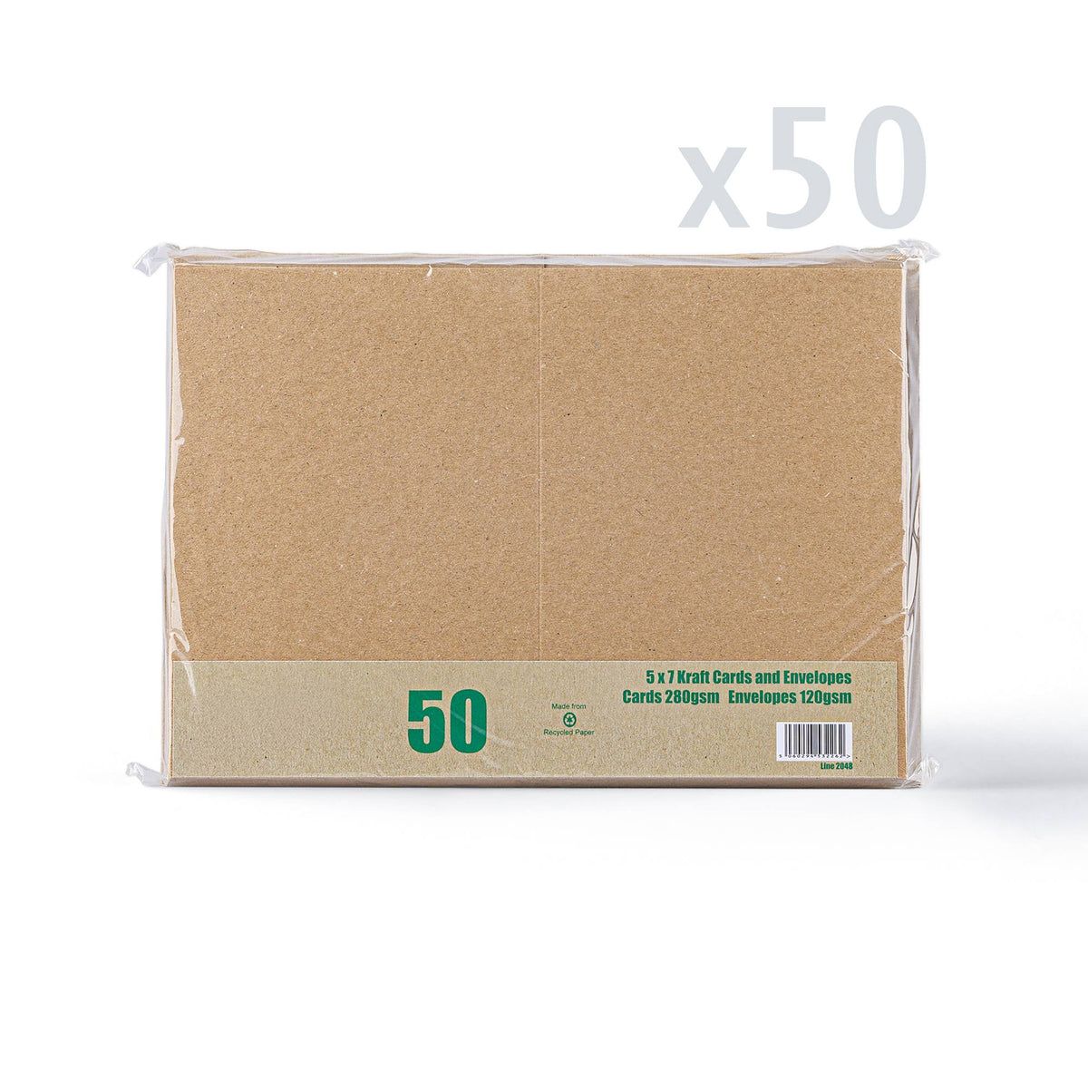 Cartes et enveloppes kraft - lot