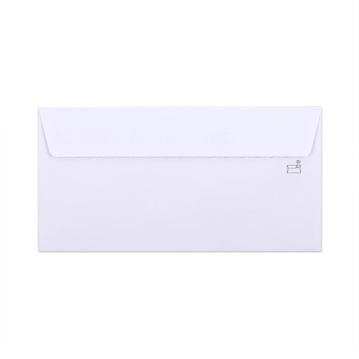 Enveloppe blanche avec impression intérieure – fenêtre 115x225 mm (DL+) 90gsm