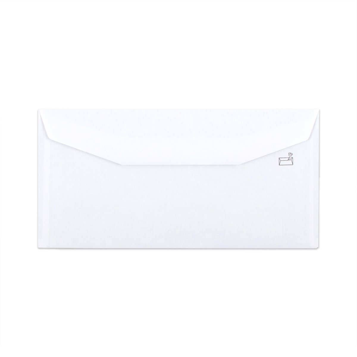 Enveloppe blanche avec impression intérieure – fenêtre 110x220mm (DL) 80gr/m²
