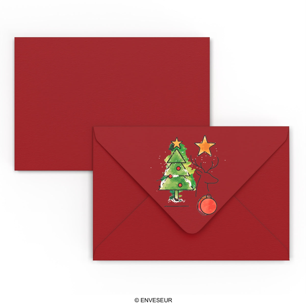 Enveloppe de Noël Sapin de Noël