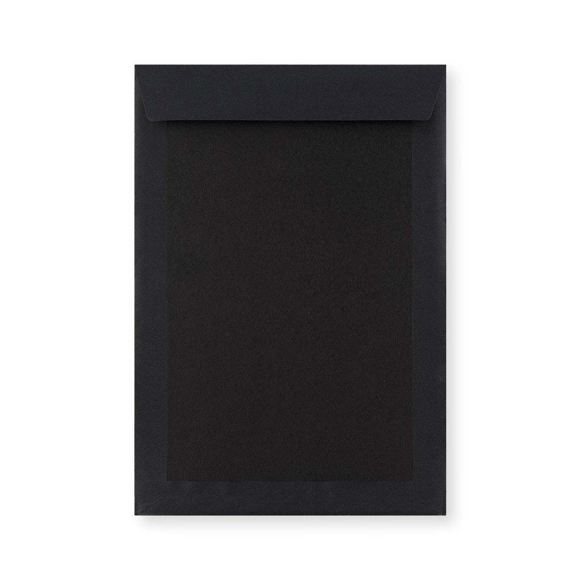 Enveloppe Entièrement Noire avec Dos en Carton Rigide 324x229 mm (C4)