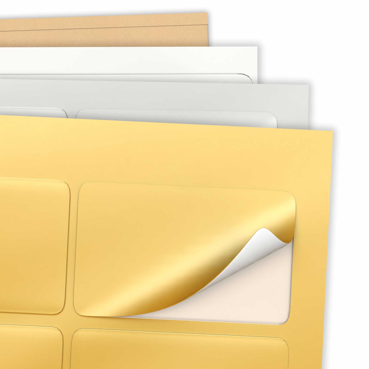 Étiquettes adhésives rectangulaires