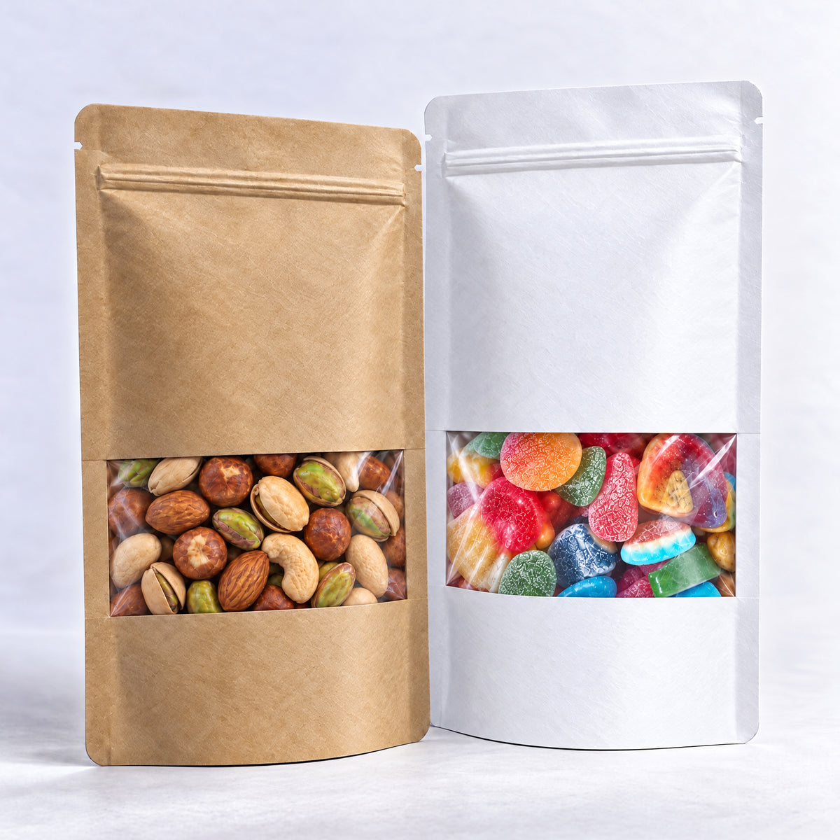 Sac alimentaires Doypack avec fenêtre