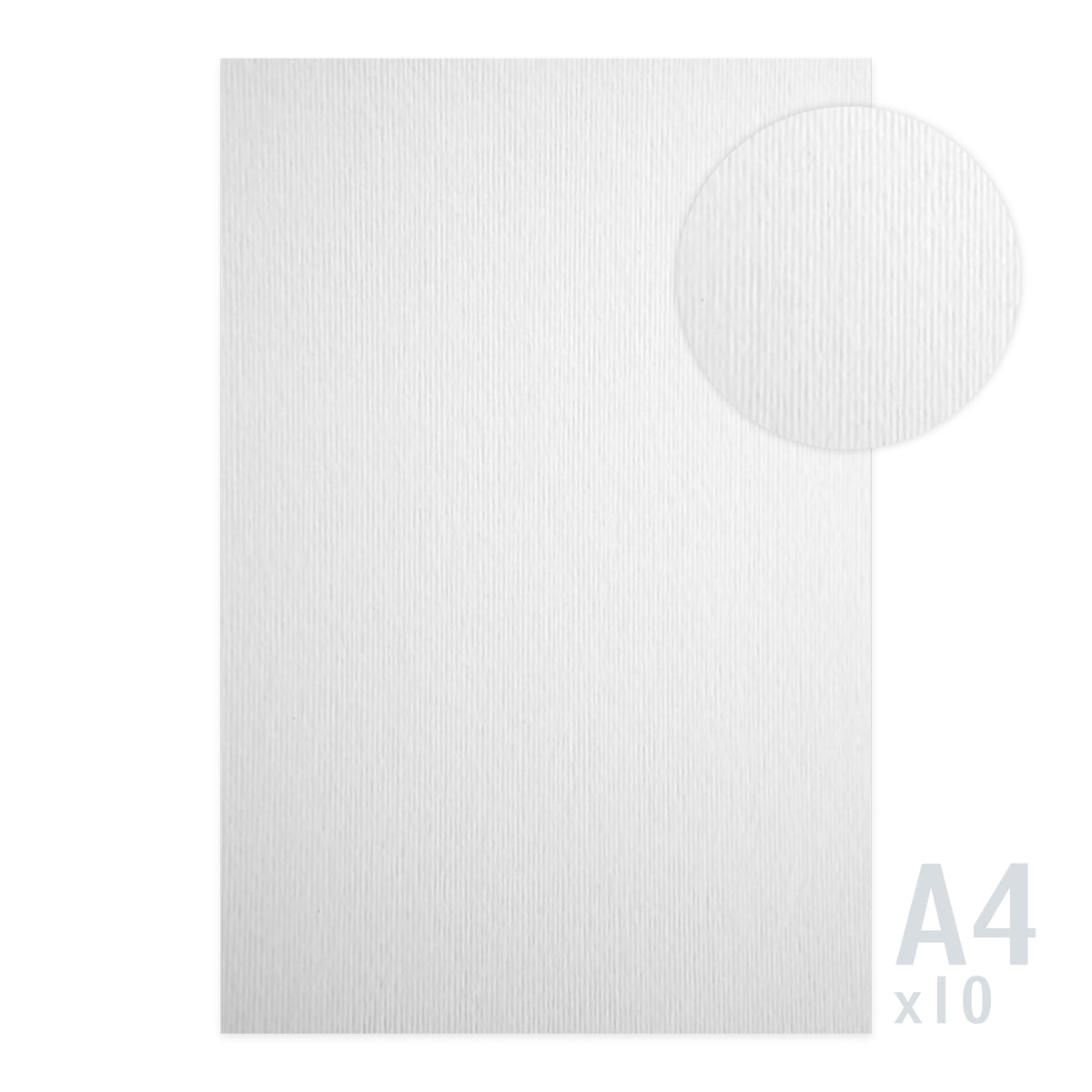Papier texturé lin 215g/m² - 10 feuilles A4