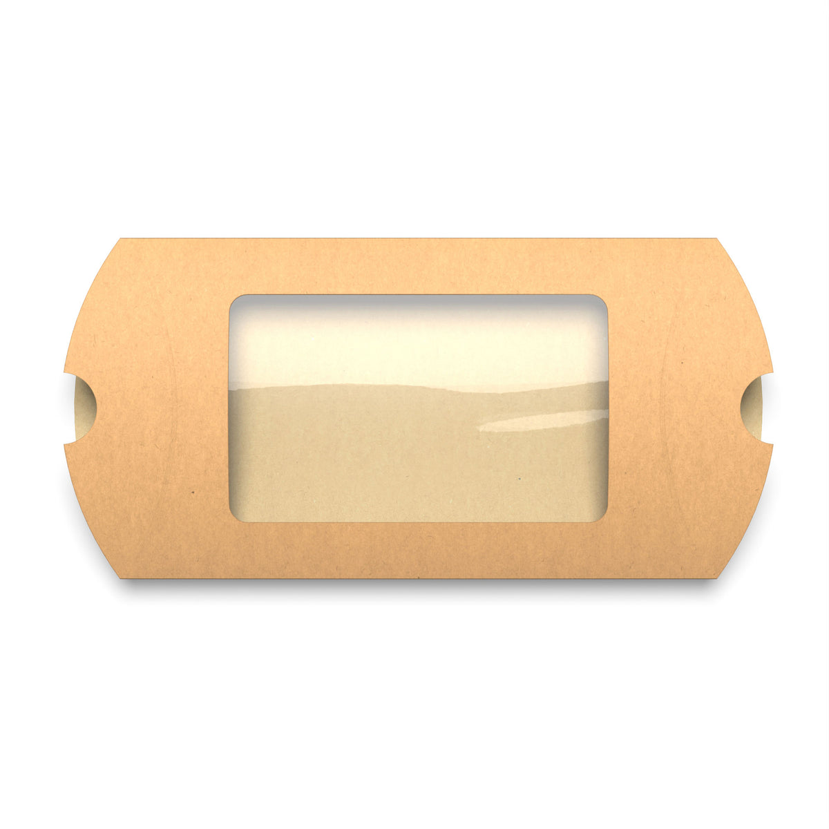 Boîtes oreillers Kraft avec fenêtre