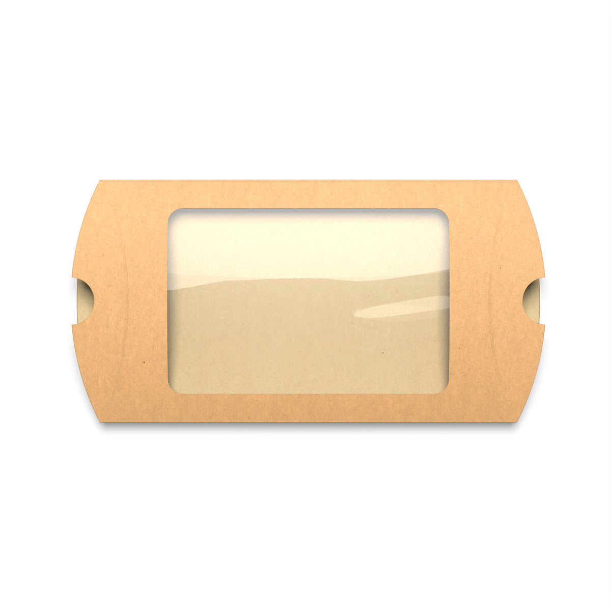 Boîtes oreillers Kraft avec fenêtre