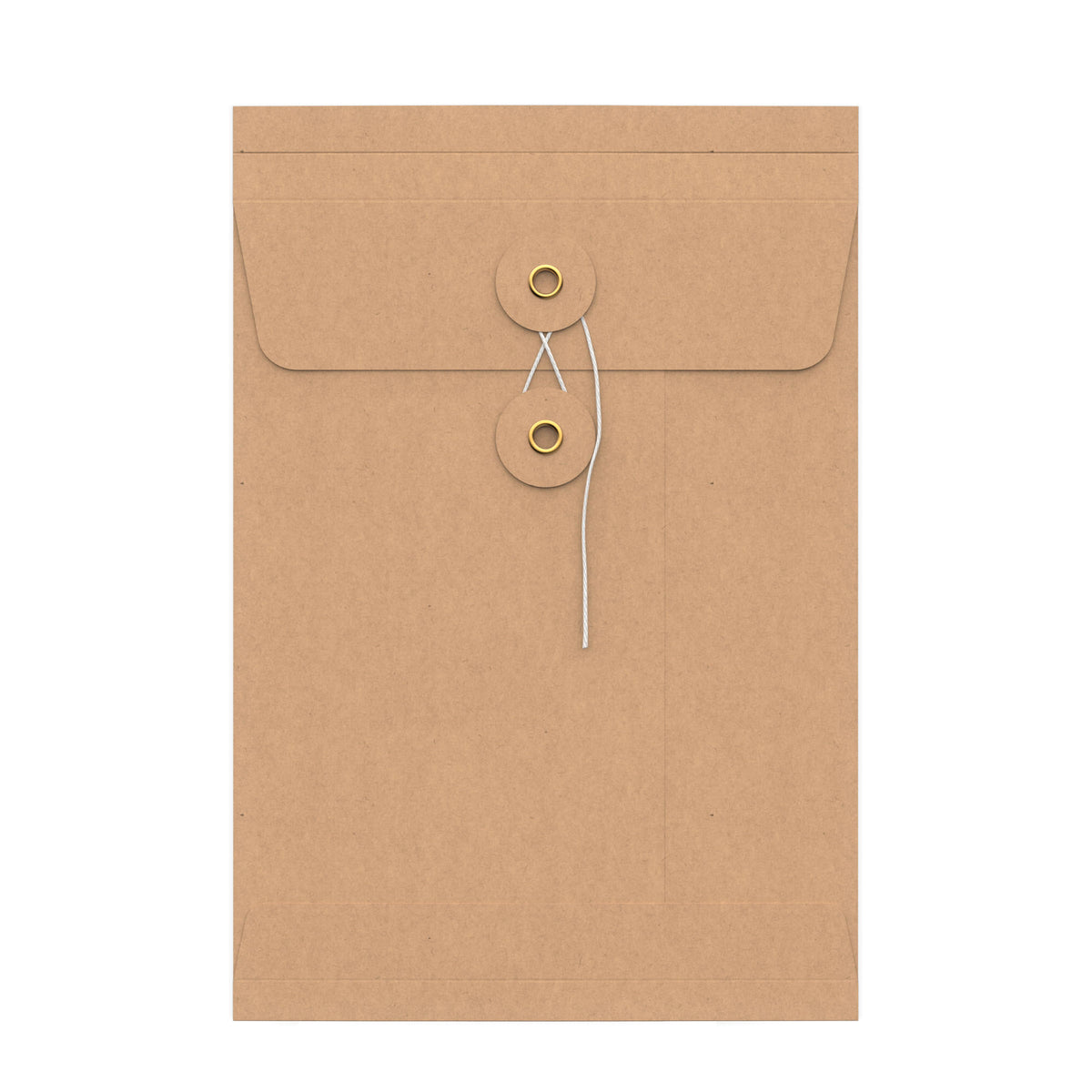 Enveloppes à soufflet à rondelle et ficelle - Fermeture Japonaise