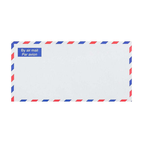Enveloppe blanche Airmail- envoi par avion 110x220 mm (DL)