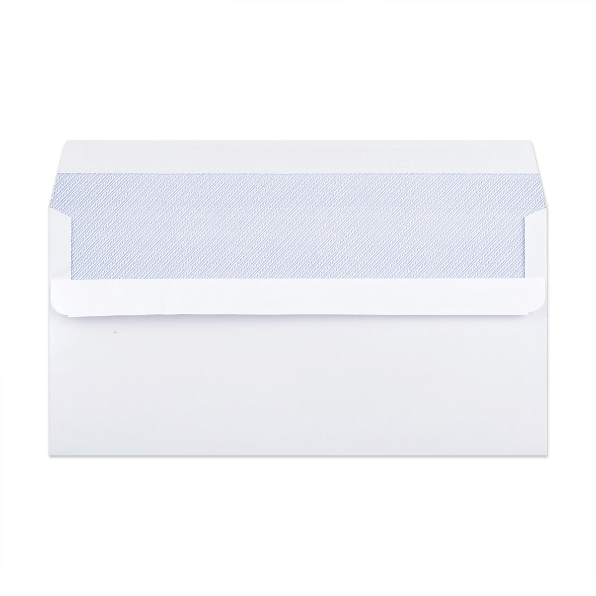 Enveloppe blanche avec impression intérieure – fenêtre 110x220 mm (DL) 90gr/m²