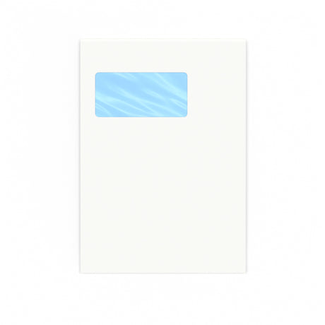 Enveloppe blanche à fenêtre verticale 229x162 mm (C5)