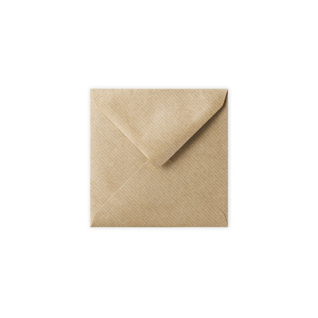 Enveloppe kraft striée 116x116 mm