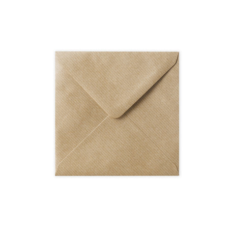 Enveloppe kraft striée 140x140 mm