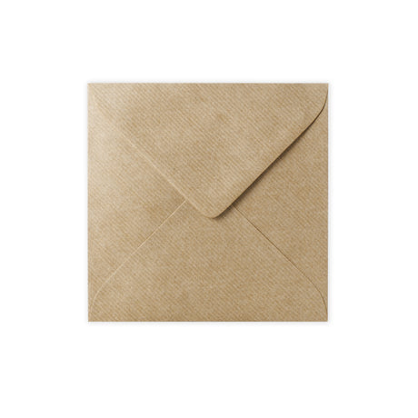 Enveloppe kraft striée 155x155 mm