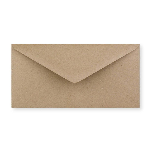 DL Fleck Recycled Gummed V-Flap Envelope (110 x 220mm)