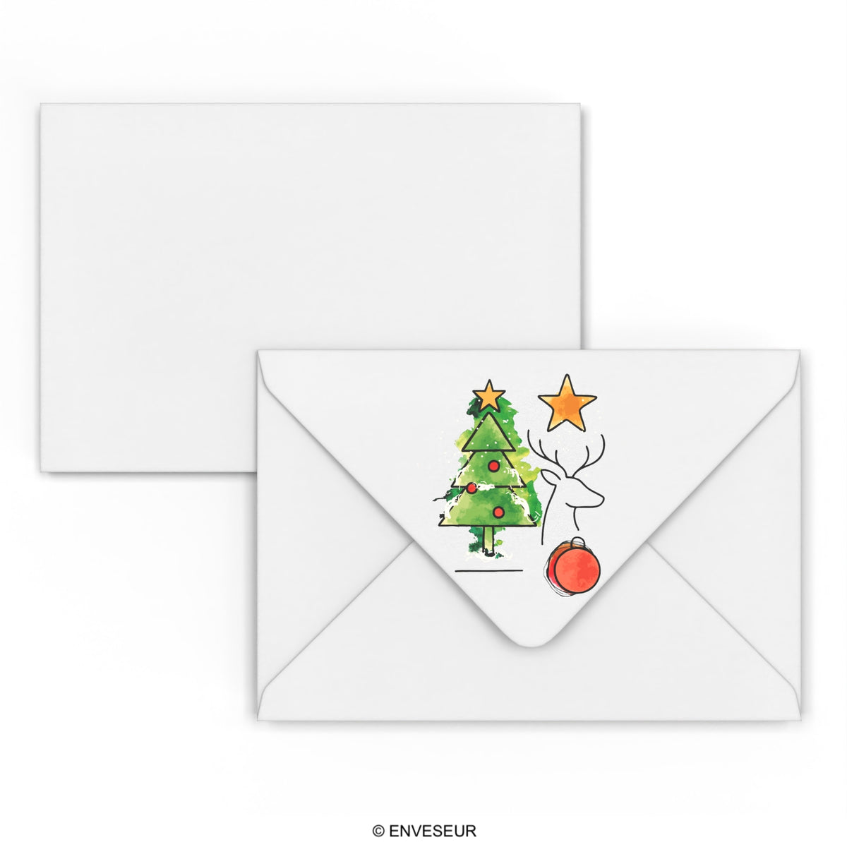 Enveloppe de Noël Sapin de Noël