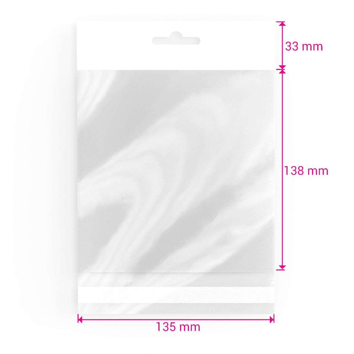 Sacs en cellophane avec en-tête (OPP)