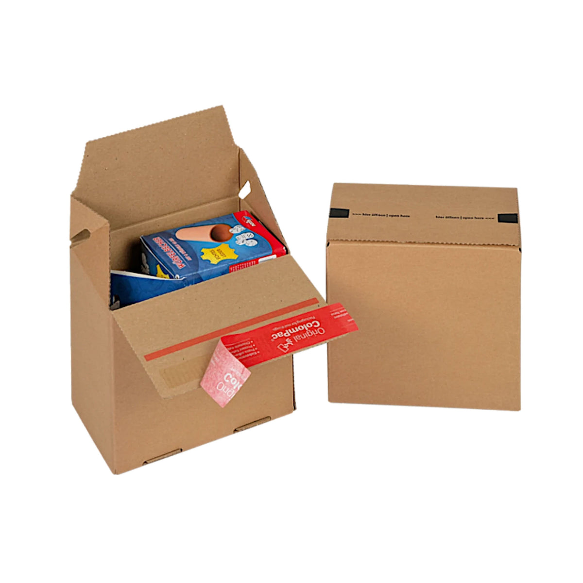Boîtes en carton avec fermeture autocollante pour les envois