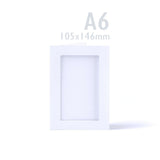 Cartes blanches pliées en trois avec ouverture rectangulaire – lot