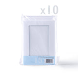 Cartes blanches pliées en trois avec ouverture rectangulaire – lot