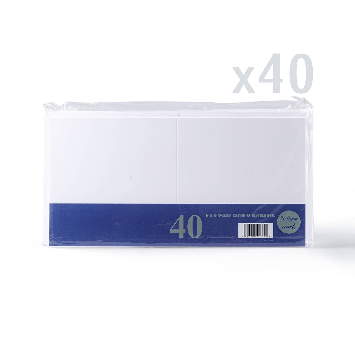 Cartes 300 g/m² et enveloppes blanches 100g/m² à texture lisse – lot