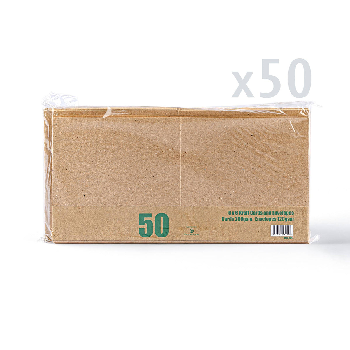 Cartes et enveloppes kraft - lot