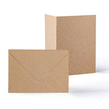 Cartes et enveloppes kraft - lot
