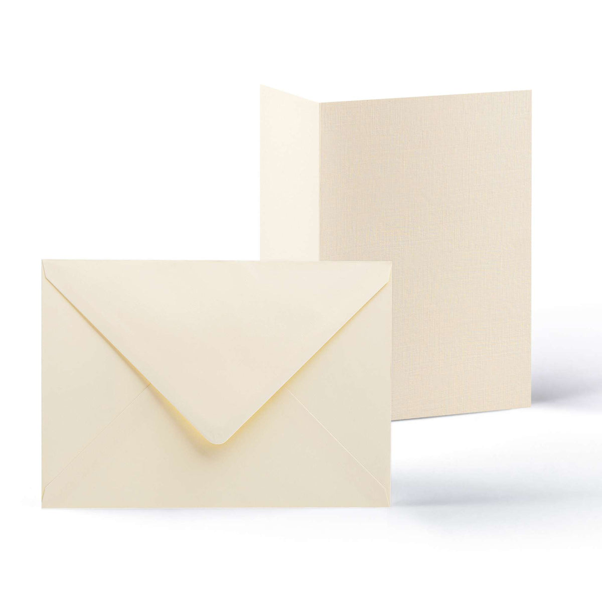 Cartes et enveloppes à texture lin – lot