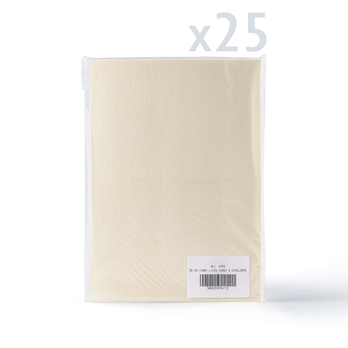 Cartes et enveloppes à texture lin – lot