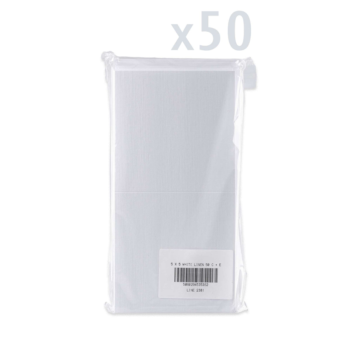 Cartes et enveloppes à texture lin – lot