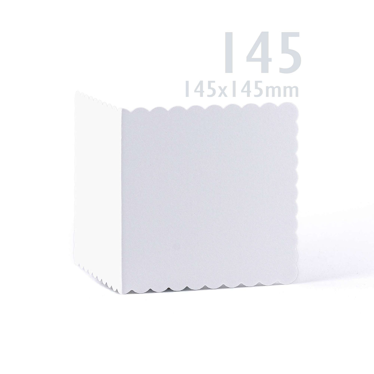 Cartes et enveloppes blanches à bord ondulé – lot