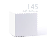 Cartes et enveloppes blanches à bord ondulé – lot