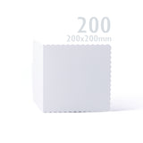 Cartes et enveloppes blanches à bord ondulé – lot