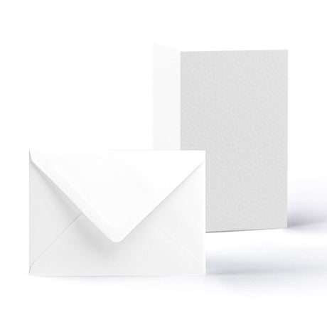 Cartes et enveloppes à texture martelée – lot