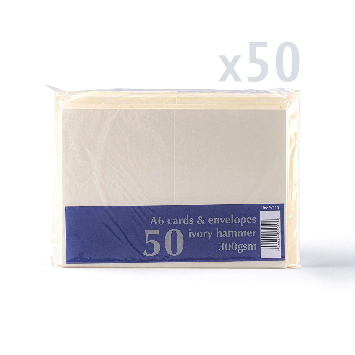 Cartes et enveloppes à texture martelée – lot