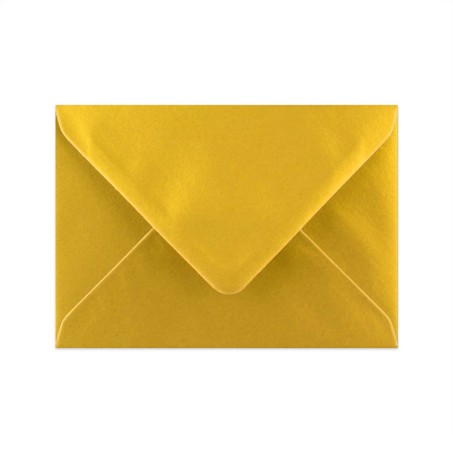 C6 Metallic Gold Gummed V-Flap Greetings Envelope (114 x 162mm)