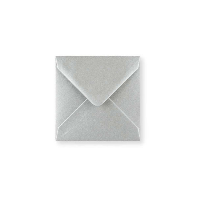 Metallic Silver Gummed V-Flap Greeting Card Envelope (116 x 116mm)