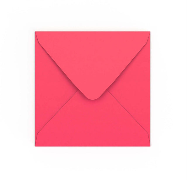 Bright Pink Gummed V-Flap Envelope (155 x 155mm)