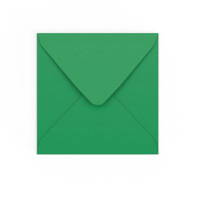 Dark Green Gummed V-Flap Envelope (155 x 155mm)