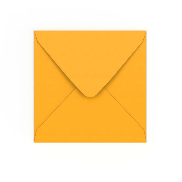 Dark Yellow Gummed V-Flap Envelope (155 x 155mm)