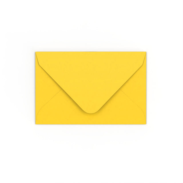 Mid Yellow Gummed V-Flap Envelope (65 x 94mm)