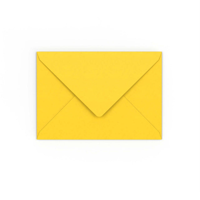 C6 Mid Yellow Gummed V-Flap Envelope (114 x 162mm)