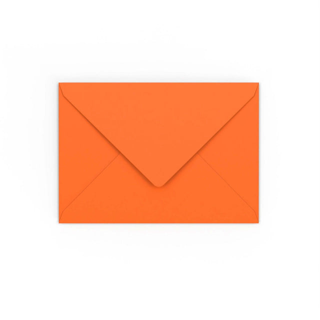C6 Orange Gummed V-Flap Envelope (114 x 162mm)