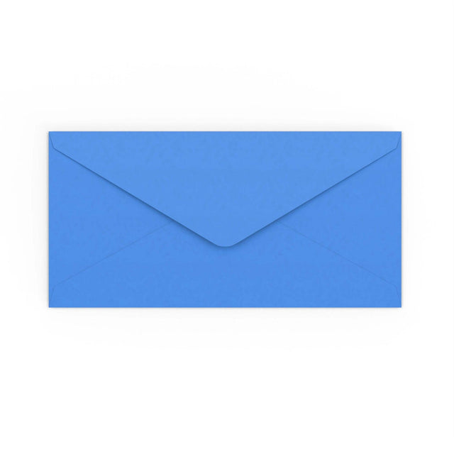 DL Bright Blue Gummed V-Flap Envelope (110 x 220mm)