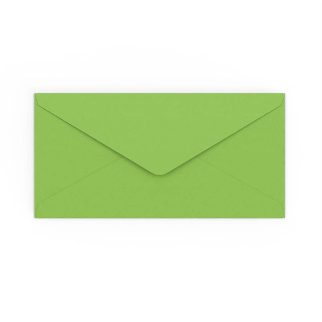 DL Mid Green Gummed V-Flap Envelope (110 x 220mm)