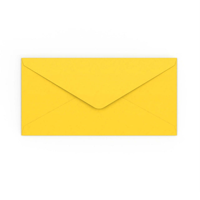 DL Mid Yellow Gummed V-Flap Envelope (110 x 220mm)